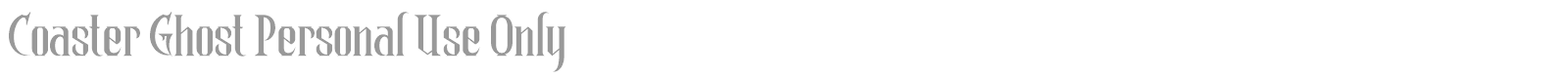 Coaster Ghost font preview